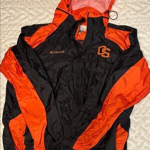 Columbia Black and Orange Hooded Jacket